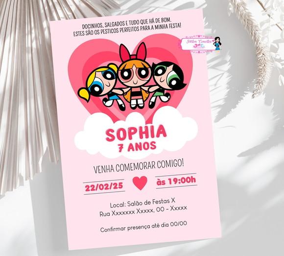 Convite Digital Meninas Super Poderosas