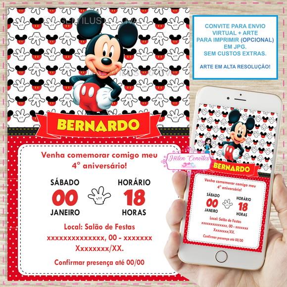 Convite Digital Mickey