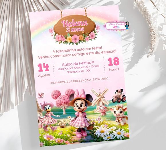 Convite Digital Minnie Fazendeira