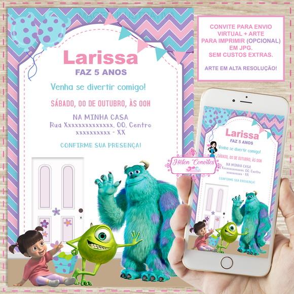 Convite Digital Monstros Sa Boo