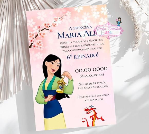 Convite Digital Mulan