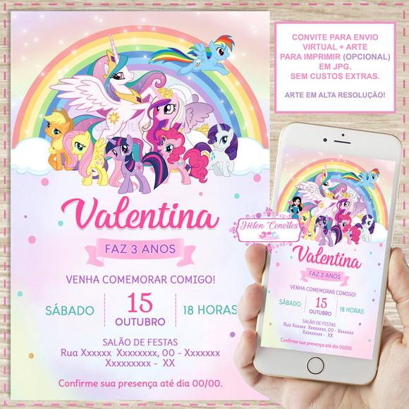 Convite Digital My Little Pony