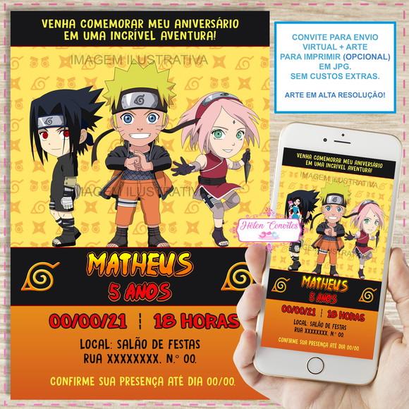 Convite Digital Naruto