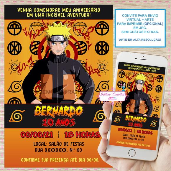 Convite Digital Naruto