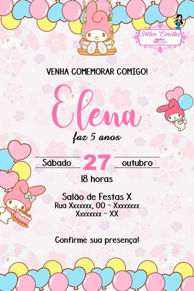 Convite Digital My Melody