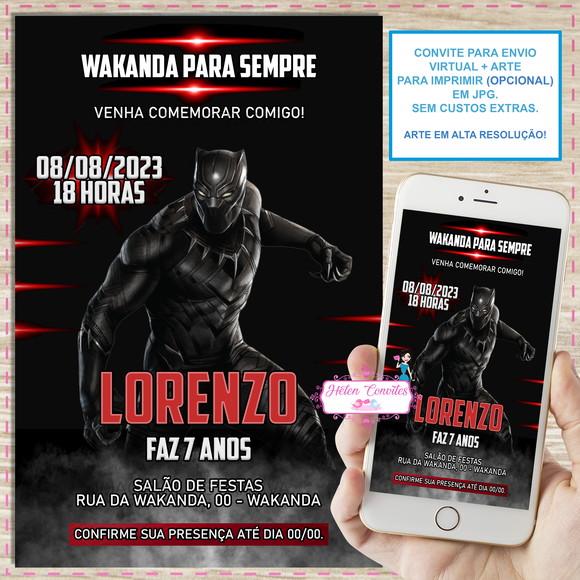 Convite Digital Pantera Negra
