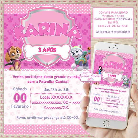 Convite Digital Patrulha Canina