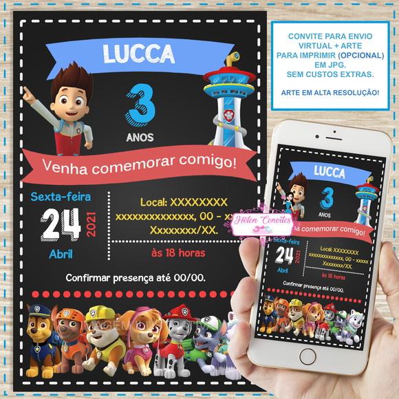 Convite Digital Patrulha Canina