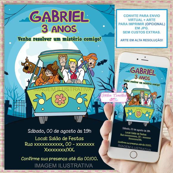 Convite Digital Scooby Doo