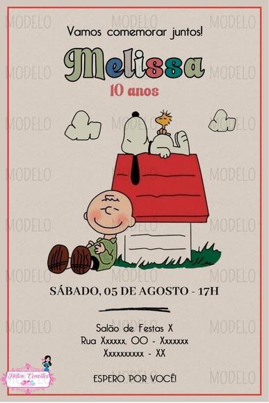 Convite Digital Snoopy
