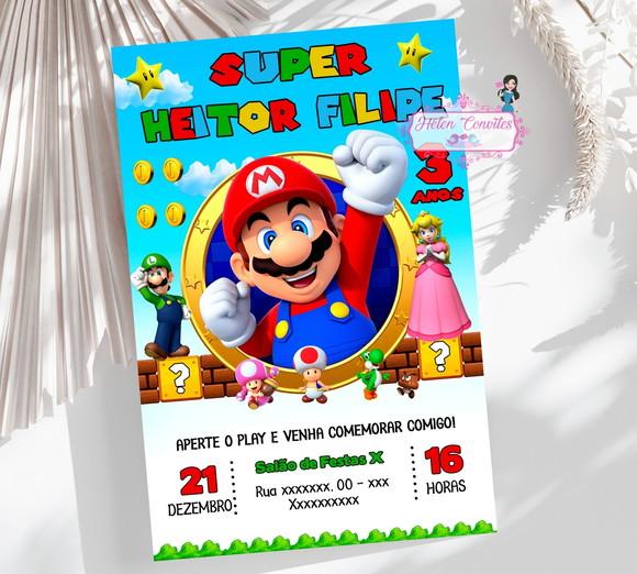 Convite Digital Super Mario Bros