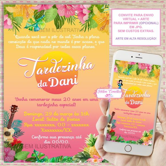 Convite Digital Tardezinha 25, 30, 40, 50, 60, 70 e 80 Anos