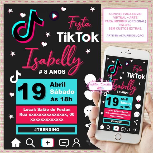 Convite Digital Tik Tok