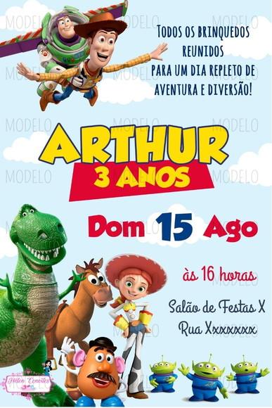 Convite Digital Toy Story