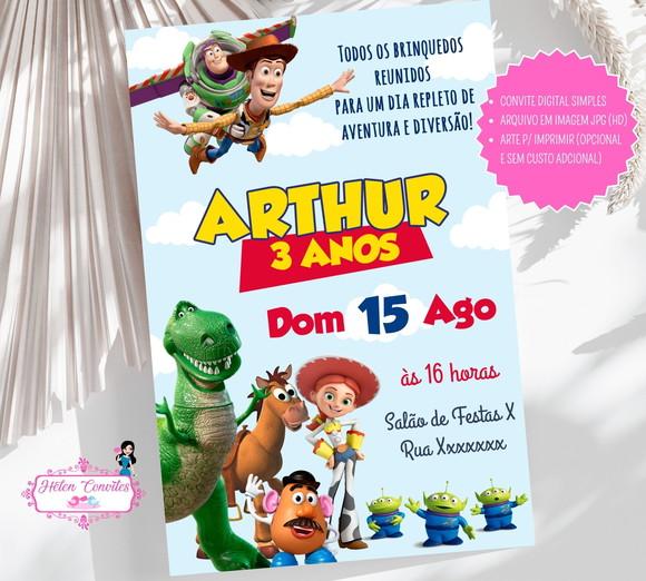 Convite Digital Toy Story