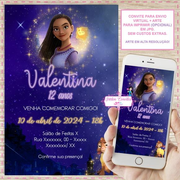 Convite Digital Wish - Asha | Convite Virtual Infantil