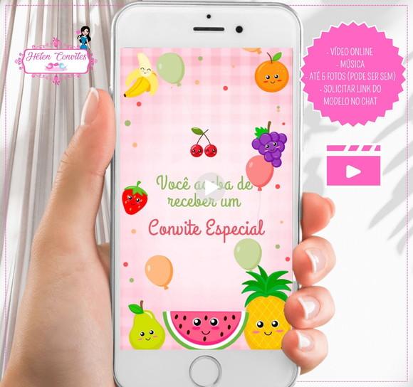 Convite Interativo e Animado Quitandinha ou Frutinhas