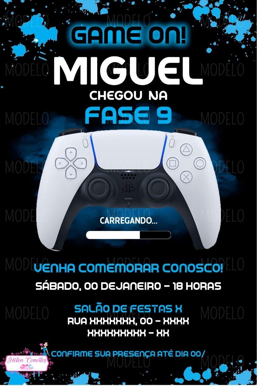 Convite Digital Vídeo Game | Convite Virtual Gamer