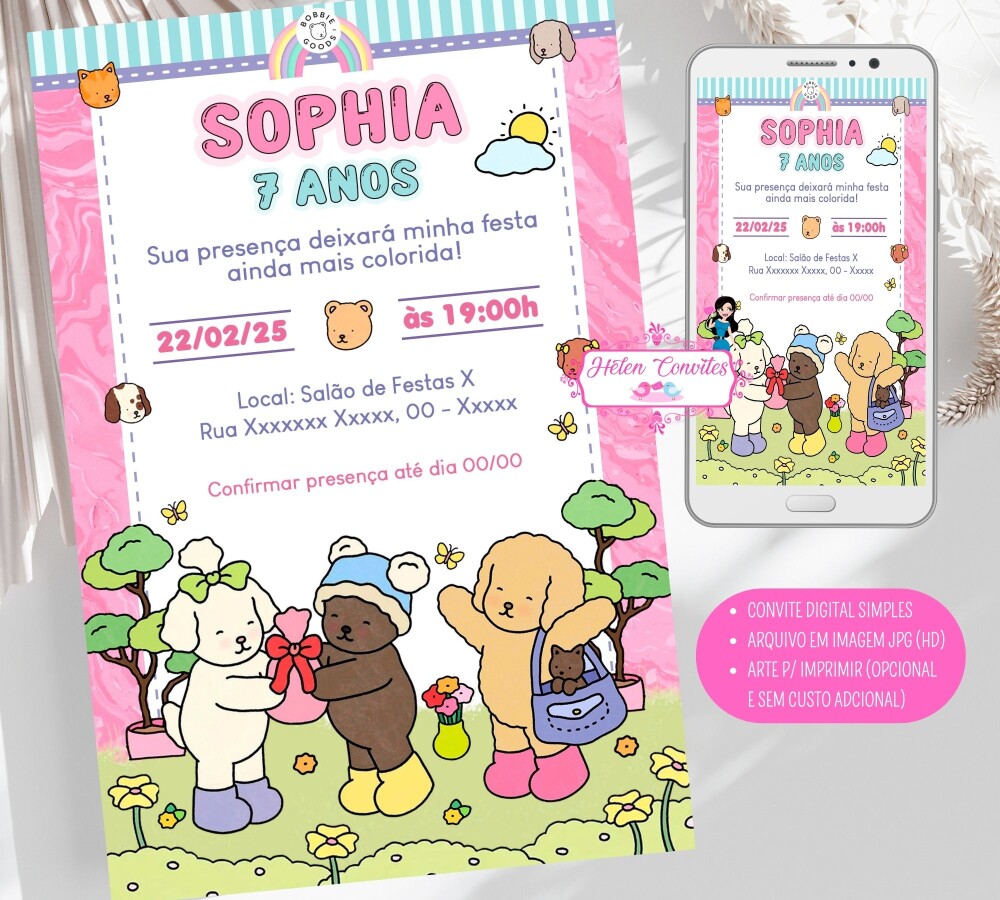 Convite Digital Bobbie Goods