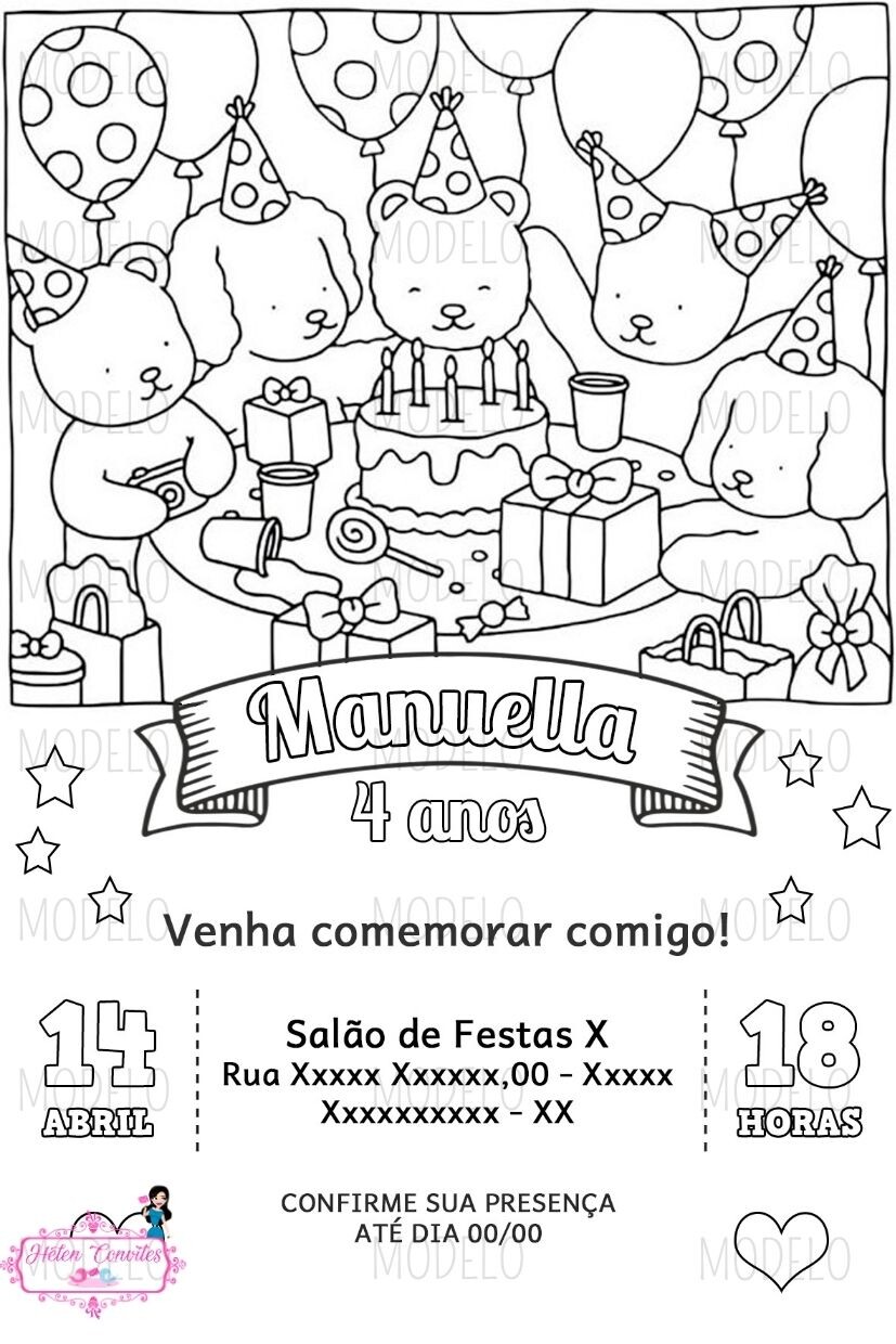 Convite Digital Bobbie Goods para Imprimir