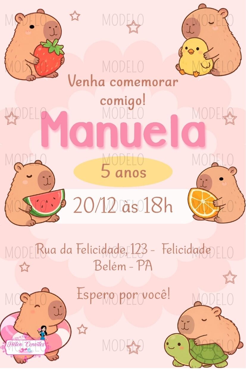 Convite Digital Capivara