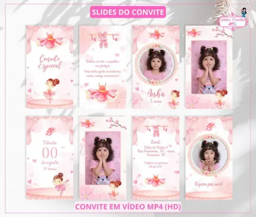 Convite Animado Bailarina