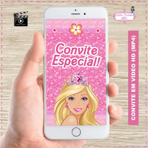 Convite Animado Barbie
