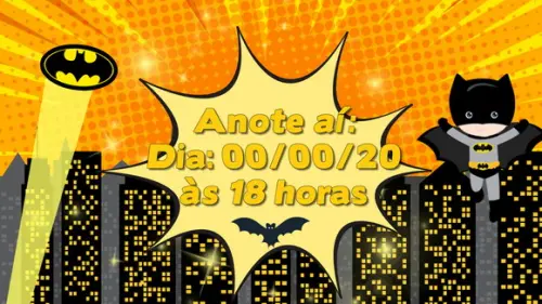 Convite Animado Batman Baby