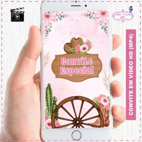 Convite Animado Boiadeira ou Country