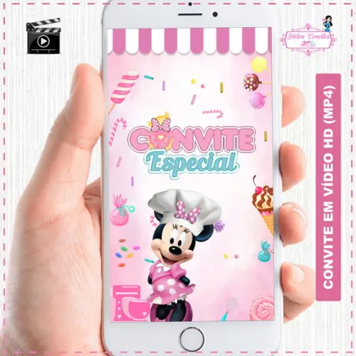 Convite Animado Confeitaria da Minnie