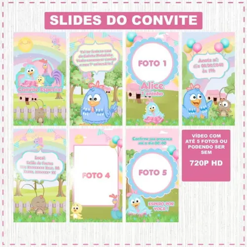 Convite Animado Galinha Pintadinha | Convite Virtual Animado