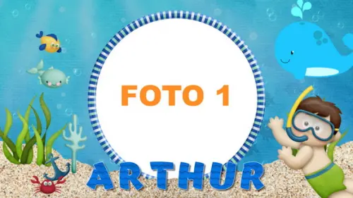 Convite Animado Fundo do Mar