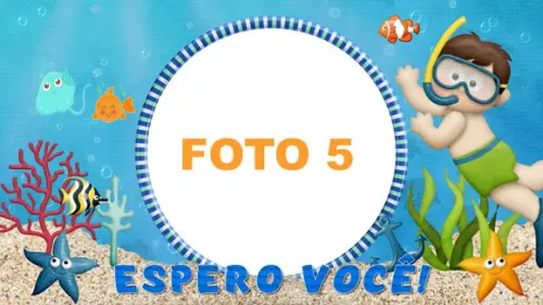 Convite Animado Fundo do Mar