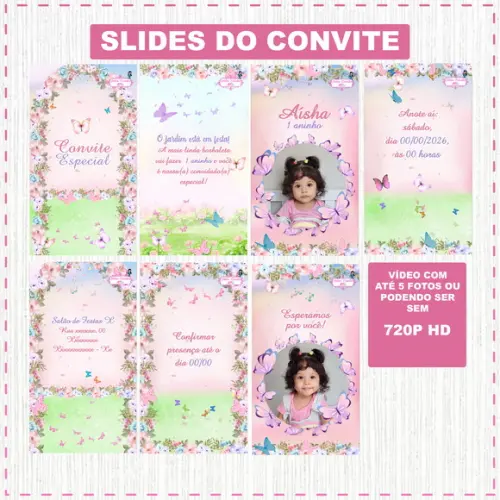 Convite Animado Jardim das Borboletas