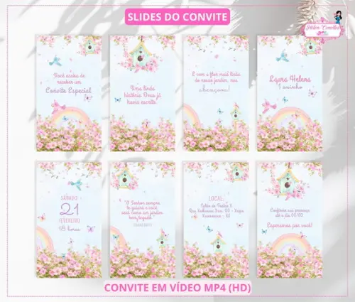 Convite Animado Jardim Encantado