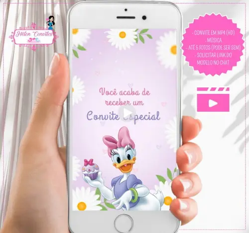 Convite Animado Margarida Disney
