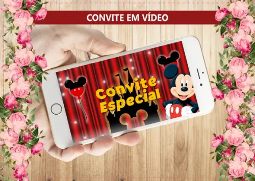 Convite Animado Mickey Mouse