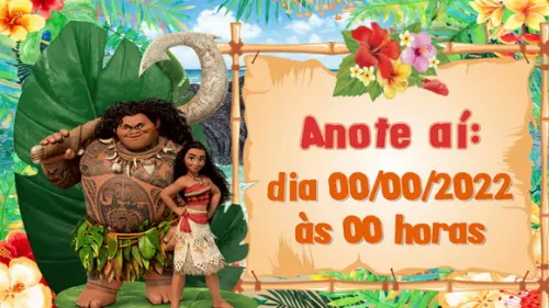 Convite Animado Moana