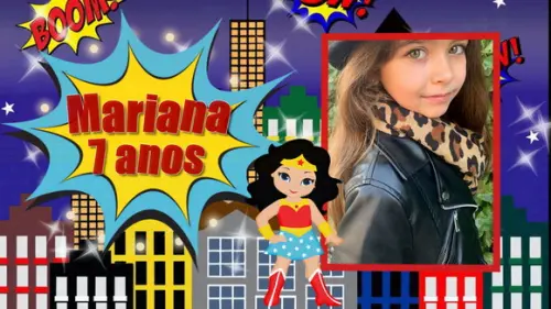 Convite Animado Mulher Maravilha