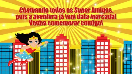 Convite Animado Mulher Maravilha