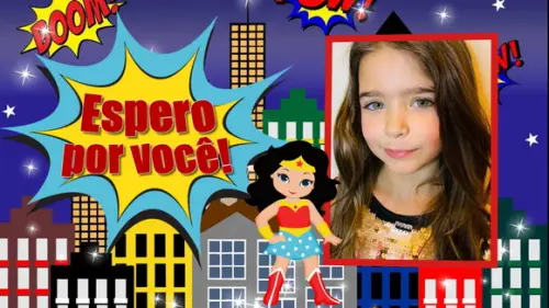 Convite Animado Mulher Maravilha