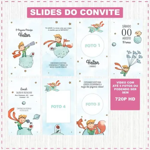 Convite Animado o Pequeno Príncipe