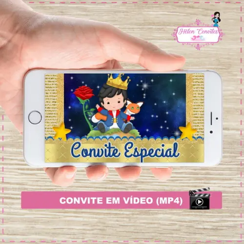Convite Animado o Pequeno Príncipe