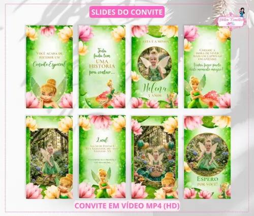 Convite Animado Sininho ou Tinkerbell