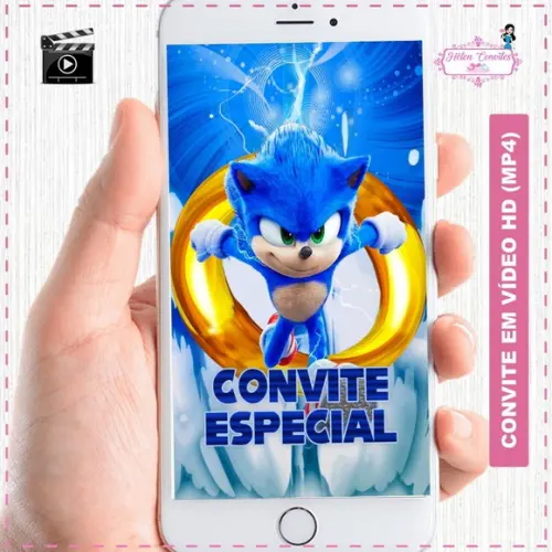 Convite Animado Sonic