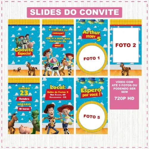Convite Animado Toy Story