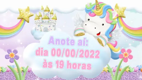 Convite Animado Unicórnio