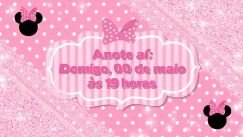 Convite Animadol Minnie Rosa