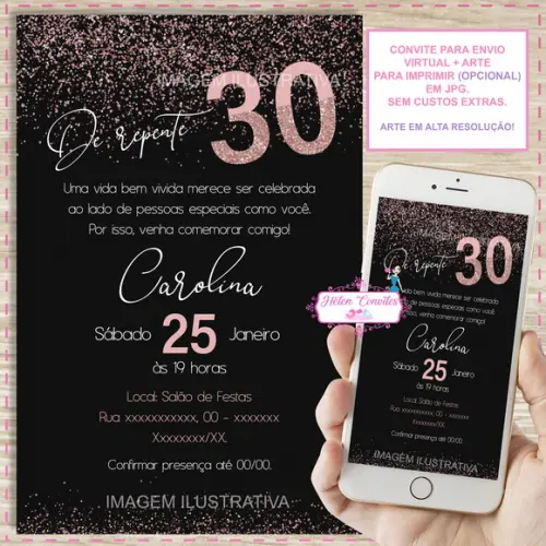 Convite Digital 30 Anos