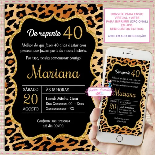 Convite Digital 30, 40, 45, 40 Anos